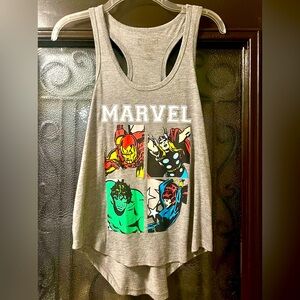 Marvel Comics Super Hero Women’s Tank Top TShirt Racerback Top Hulk Iron Man Med